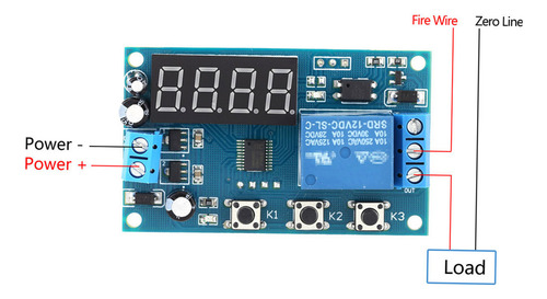 Módulo De Retardo Dc 12 V Relé Timer Retraso Multifunción