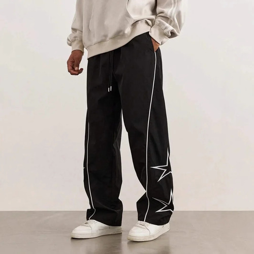 Pantalones Casuales De Fibra De Poliéster De Tipo Recto Para