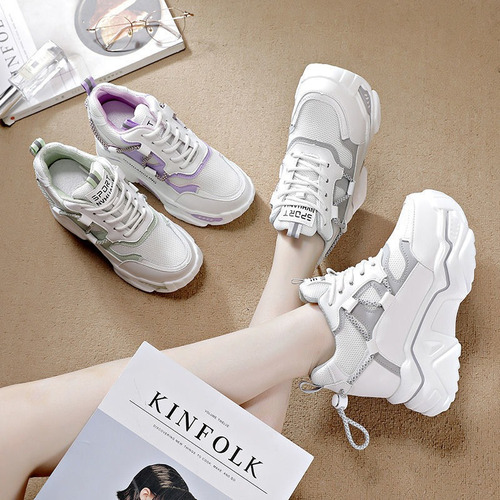 Tenis Para Mujer Zapatos De Plataforma Antiderrapante Confor
