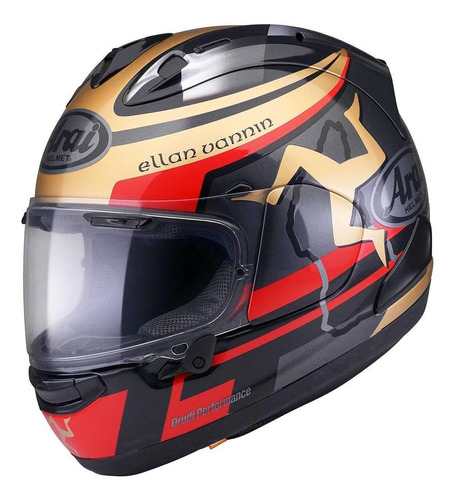 Casco De Moto, Marca Arai, Color Rojo-dorado, Talla S