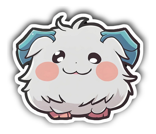 Sticker Calco Lol Poro Chibi Diseño Original Y Único X10