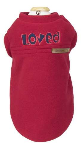 Agasalho De Inverno Loved Vermelho Tamanho P Para Cachorro Até 3kg