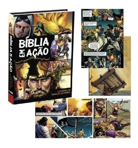 Imagem 3 de 4 de Bíblia Em Ação Quadrinhos Capa Dura Nova Edição
