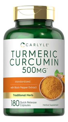 Carlyle Curcumina De Cúrcuma 500mg 180 Capsulas Rapidas