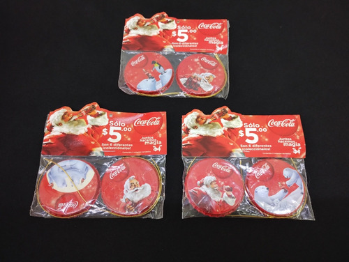 Colección Colguijes Fichas Coca Cola Navidad 6pz Sellado (Usado)