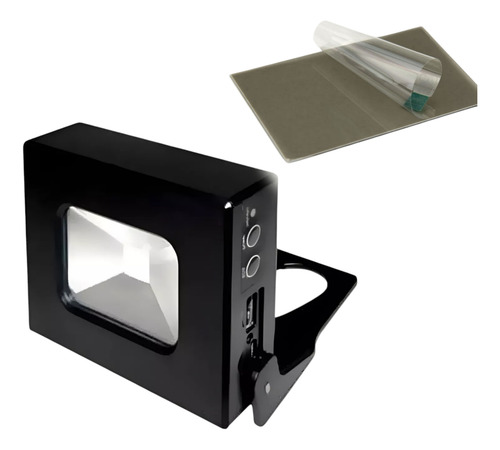 Luz Led Portátil + Lamina Polarizada, Foto, Tattoo, Tatuaje. Negro Blanco Frío