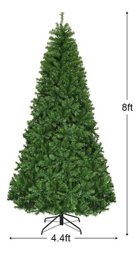 Árbol De Navidad Artificial 2.4 M Preiluminado 750 Luces Led