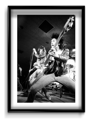 Cuadro The Ramones En Vivo M1 30x40 (marco+lámina+vidrio)