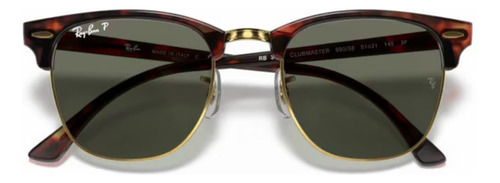 Anteojos De Sol Ray-ban Clubmaster Red Havana G-15 Green Pol Polarized 990/58 G-15 Green Red Havana Red Havana