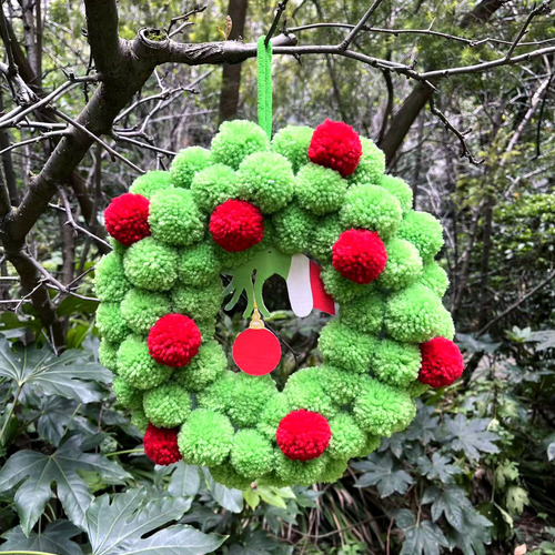 Navidad Grinch Fantasma Mano Bola De Piel Guirnalda Navidad