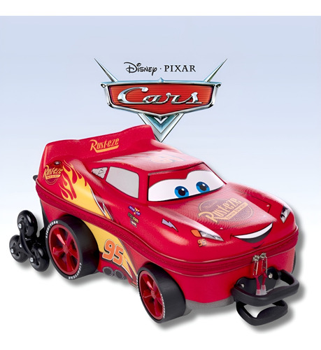 Mochila De Carrinho Cars Mcqueen 3d Infantil Impermeável