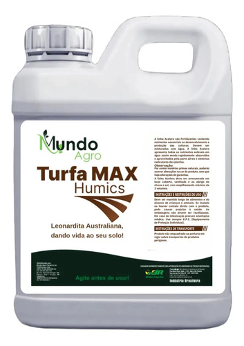 MUNDO AGROTECH ORGANO MINERAL TURFA MAX COM LEONARDITA 5L