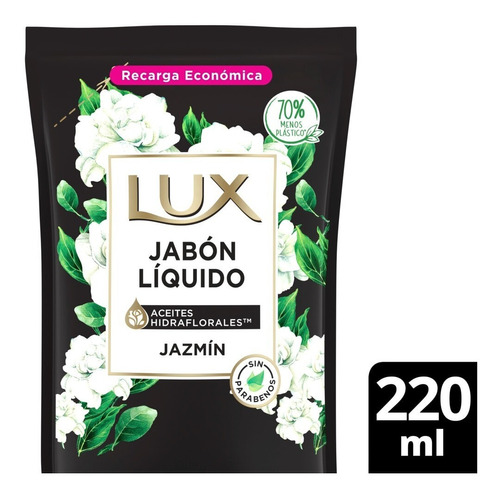Jabon Liquido Lux Jazmin Repuesto 220ml Piel Suave