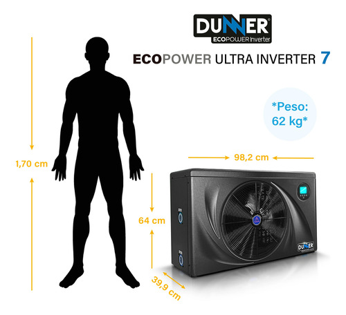 Bomba De Calor Dunner Ultra Inverter-7 Piscina Hasta 20m3