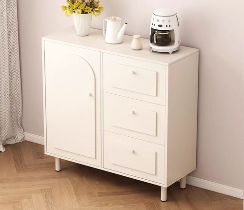 Credenza Blanco Almacenaje Mueble Madera Cajones Con Carri Blanco