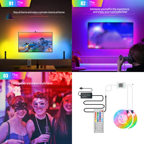 Tira De Luz Led Rgb Bluetooth De 200 Pulgadas Para Decorar U