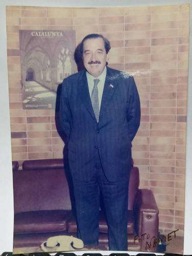 Foto Original De Raúl Alfonsín Ex Presidente Rep. Argentina