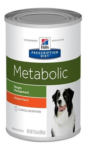 12 Latas Hill's Metabolic Canine 350 G.