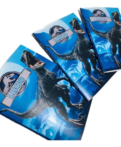 Libritos Para Colorear Personalizados X 10 Jurassic Blue