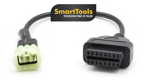 Imagen 2 de 3 de Adaptador Scanner Husqvarna Bajaj Ktm 6 Pines A Obd2 Moto