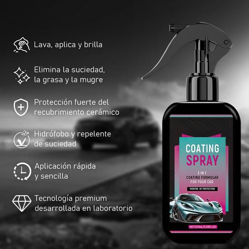 [ Limlex Car Coating Spray,waterless Wash Ceramic Coating
