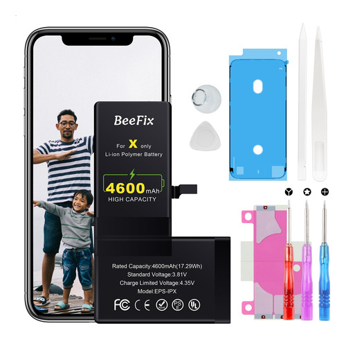 Beefix Reemplazo De Bateria Para iPhone X: Reemplazo De Bate