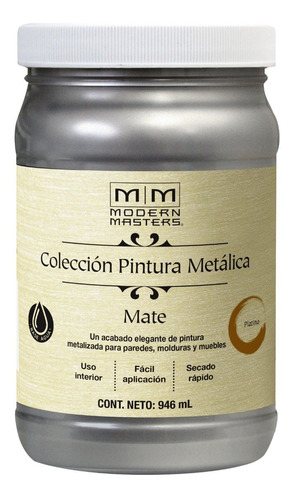 Pintura Metálica Base Agua Modern Masters Rust Oleum 946ml