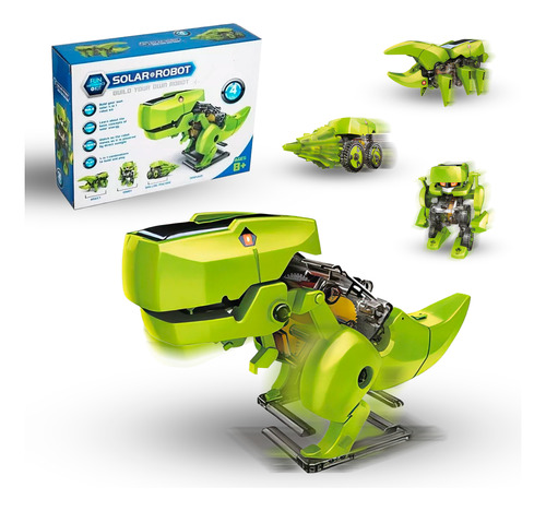 Dinosaurio Robot Solar 3 En 1 Juguete Interactivo Movimiento