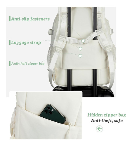 Mochilas Escolares Para Adolescentes, Compartimento Para Computadora Portátil Para Niñas Y Mujeres, Bolsa Escolar Para Universidad, Escuela Secundaria