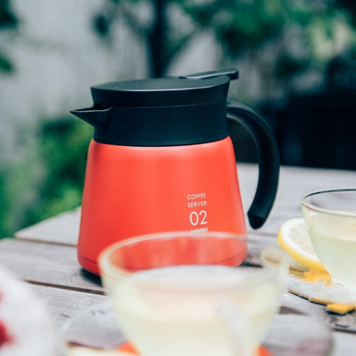 Imagen 5 de 6 de Hario V60 Jarra Termo Aislada Roja / Café Y Té / 1vhs-60r