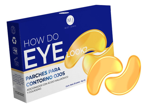 Parches Contorno Ojos Anti-ojeras Con Ácido Hialurónico 25p