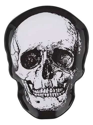 Juego Plato Y Tarro Calavera.