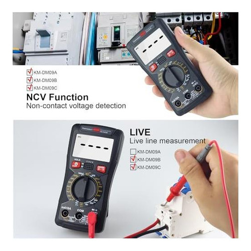 3999 Conteos Trms Ncv Ohm Meter Bench Digital Multímetro De