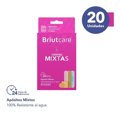 Curitas Mixtas Briutcare 20 Unidades X 5 Packs (100 Uds)