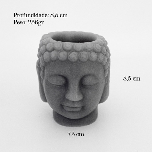 Imagem 2 de 5 de Forma De Silicone Buda Realista Vaso Ib-1856