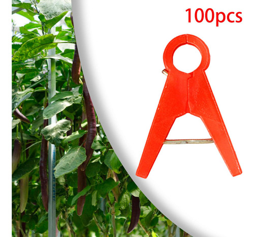 _ 100 Piezas Clips Para Plantas De Jardín Clips De Rojo