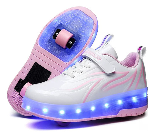 Patines De Ruedas Con Luces Led Recargables, Tipo Spederman