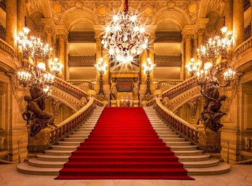 Imagem 3 de 8 de Painel Sublimado Palácio Escadaria 3,0 L X 5,0 A Sem Emenda