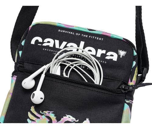 Shoulder Bag Bolsa Casual Transversal Reforçada Cavalera Moderna Preta