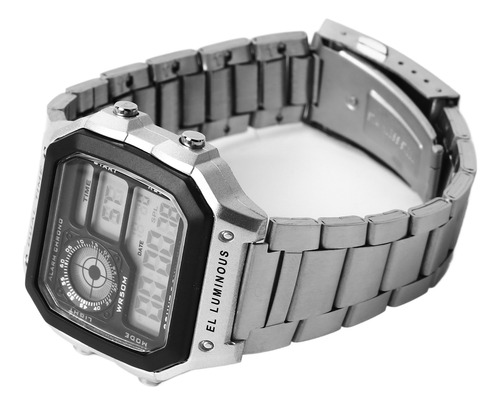 Reloj Deportivo Digital Impermeable Y Luminoso De Acero Inox