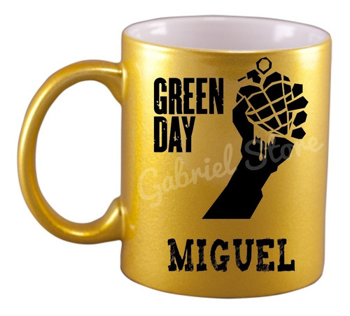 Tazas Doradas Bandas De Rock De 11 Oz