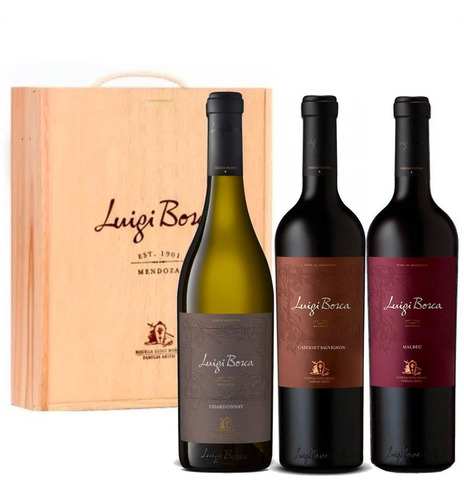 Vino Luigi Bosca Estuche  Malbec + Cabernet + Chardonnay