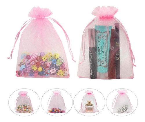 Bolsas De Regalo, Mxphk-004, 4 Pzas, Tela, Rosa, Bolsa De Or