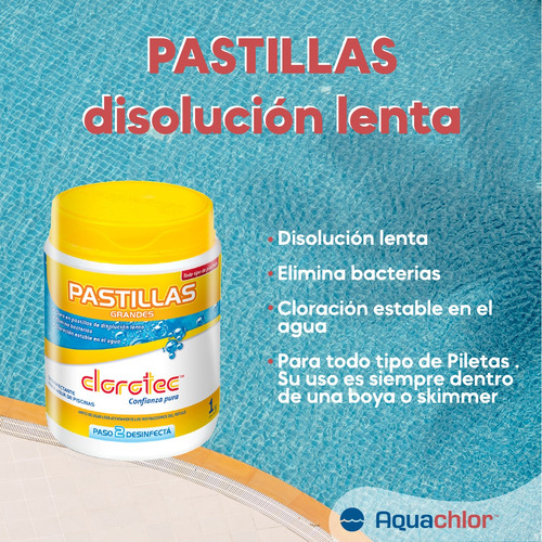 Pastillas De Cloro 90% Grandes Clorotec 1kg