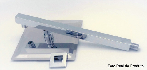 Imagem 3 de 9 de Ducha/ Chuveiro Slim 20cm Em Inox 304 Completa Gatilho Abs