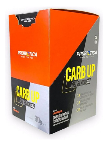 Energel Carb Up Probiótica - 10 Und De 30g - Sabor Laranja Laranja