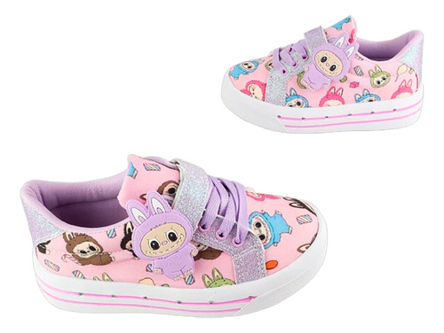 Tenis Labubus The Monsters Macaron Niñas Luces Leds 1026-ll