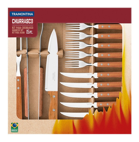 Juego Para Asado 15 Piezas - Tramontina Tn8199