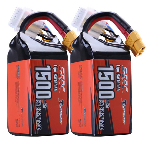 Sunpadow 6s Fpv Lipo Bateria 1500mah 22.2v 120c Soft Pack Co