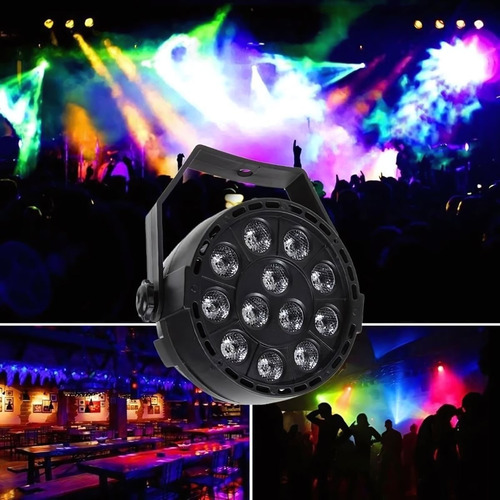 10 Mini Refletor Par Digital Strobo Dmx 12 Led Rgbw 110/220v